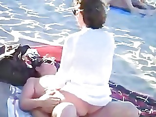 Beach Blowjob MILF Public