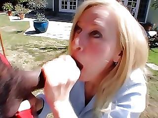 Noir Blond Pipe Interracial Mature