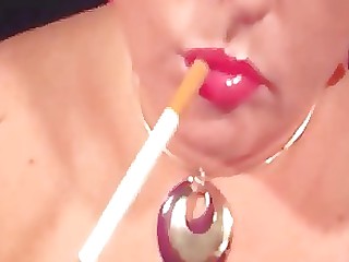 BBW Hot Mature MILF Smoking Solo