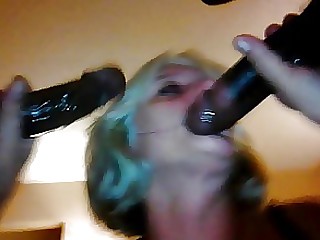 Amateur Noir Blond Big cock Énorme bite Interracial Mature Putain