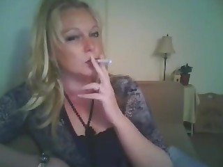 Blonde Cougar Mature Smoking