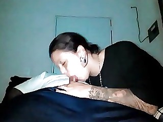 Blowjob Brunette MILF Tattoo Wife